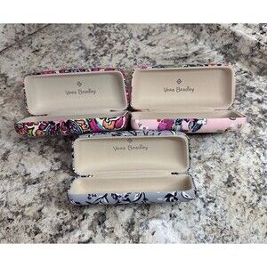 Vera Bradley Hard Clamshell Eyeglass Cases Set of 3 Glasses Storage